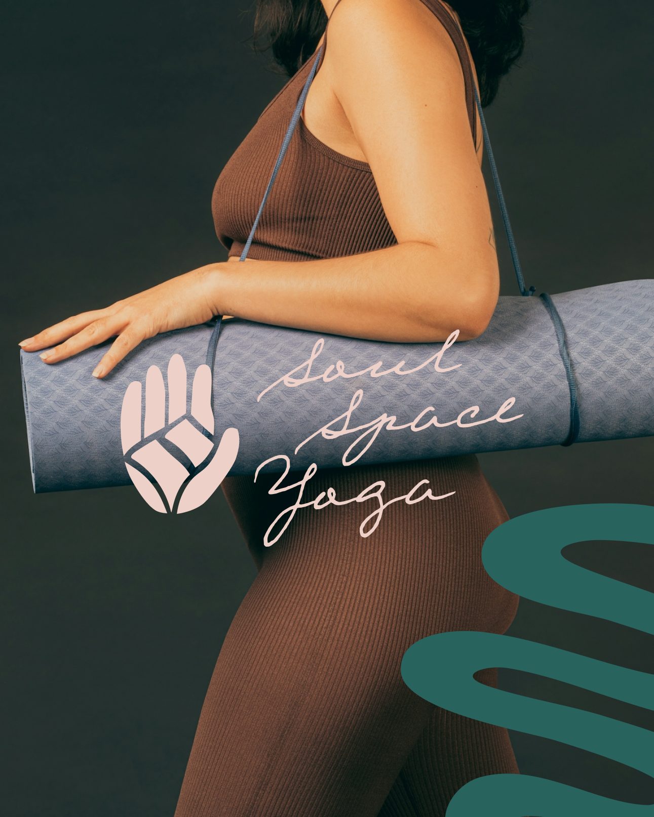 Soul Space Yoga brand identity created for a yoga and spirituality practice blending grounded moveme