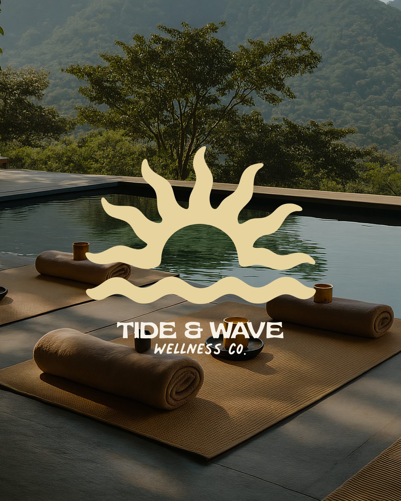 TIDE and Wave wellness brand identity with calm, modern visuals and elevated coastal-inspired design